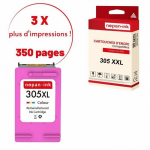 1 Cartouche 305 XXL compatible pour HP 305 XL 305XL Couleur (3YM63AE) pour Deskjet 1210 1212 1255 2710 2720 2721 2722 2723 2724 2732