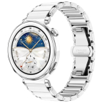 18mm Keraamiline+Metallist Rihm Huawei Watch 5/GT5 Pro 42mm GT6-5-4 41mm jaoks K&otilde;rge kvaliteediga Ametlik Randmerihm Garmin Venu 4 41mm jaoks Correa 18mm Width Watchband h&otilde;bedane valge v&auml;rv