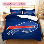 Buffalo Bills Muster Voodipesu Tekikomplekt Kodu Kaunistus Kingitus (1 * tekikott + 2 * padjap&uuml;&uuml;ri ilma s&uuml;damikuta) 135x200cm blue