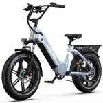 Onesport OT08 Electric Bicycle 20 Fat Tire Hydraulic Brake 500W Motor E-bike For Adult 48V 18AH LCD Display Max Range 80KM Max Load 150Kg sinine