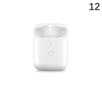 Juhtmevaba laadimiskarp, &uuml;hilduv Airpods 1., 2., 3., Pro 1. ja Pro 2. p&otilde;lvkonnaga, asenduslaadimiskarp Bluetooth-sidumisega white