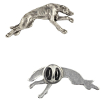 Greyhound, English Greyhound - Silver-plated dog brooch, elegant pin, jacket lapel decoration by Art-Dog brand h&otilde;be