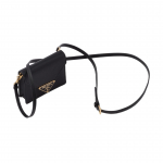 Prada emailitud kolmnurkne logo kl&otilde;pskinnitusega uus nahast &otilde;la-crossbody kott kaardihoidjaga Naiste kotid Must 1MR033_2CLQ_F0002 Box(Basic Set+Box)