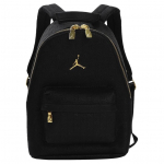 Jordan 10L Kuldse Logoga T&otilde;mblukuga Seljakott V&auml;ike Unisex seljakott Must JD2543013AD-001 Black