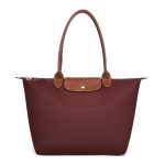 Longchamp Le Pliage Kahe k&auml;epidemega T&otilde;mblukuga Sulgemine Taaskasutatud L&otilde;uendist Kandekott &Otilde;lakott Naiste kotid Pruun 1899089P87 Basic Set (Bag)