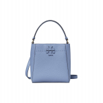 Tory Burch Mcgraw Ikooniline Topelt-T Logo K&auml;sitsi valmistatud Elegantne &Otilde;mblus &Auml;mbrimustriga K&auml;ekott Naiste k&auml;ekotid Sinine Puit 74956-457 Basic Set (Bag+Dust Bag)