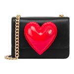 Moschino S&uuml;damikukujuline Dekoratiivne &Otilde;huklapp Nahast Ristkorral Koti &Otilde;lakott Naiste kotid Must 731880081555 Basic Set (Bag+Dust Bag)