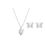 Swarovski Nude P&auml;rlijoone &Uuml;mbritsev K&otilde;rvar&otilde;ngas-Kaelakee Komplekt Kristallp&auml;rliga Kaelakee Naiste ehted 5528964 Box (Random Color)