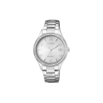 Citizen 50M Veekindel Eco-Drive Kvartsmehhanismiga Roostevabast Terasest K&auml;ekell Naiste kellad H&otilde;bedane EO1180-82A Silver Dial white