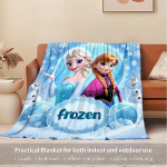 1 tk flanellist k&uuml;lmunud Elsa ja Anna lumehelbekeste pleed - Suurep&auml;rane voodipesuks, diivanikatteks, kingituseks, koduks 150x200cm(59x79inch)