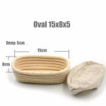 Leiva k&auml;&auml;ritamine K&auml;sitsi valmistatud Banneton Brotform vitstest rotangist korvivooder Korvid Taigna kergitamine 15x8x5cm