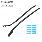 2 tk Tuuleklaasi sammaste liistude komplekt Vasak + Parem Klambritega LEXUS ISF IS250 IS350 jaoks Asendab 75551-53020, 75552-53020, 75545-53011 CHINA