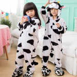 Laste Kigurumi Cat Onesie pidžaama, t&uuml;drukute kombinesoon, loomade magamisriided, kapuutsiga pidžaama ilma kingadeta 4T must