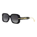 Fendi Ruudukujulised P&auml;ikeseprillid Logoga Naiste P&auml;ikeseprillid Mustad FE40065F5601B F,Black