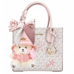 MICHAEL KORS k&auml;ekott [Kohandatud kott] Mercer aeglaselt graveeritud klassikaline presb&uuml;oopia k&auml;sitsi maalitud ripats &otilde;rn kirjanduslik magus ja armas Sakura kinkekott roosa