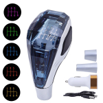 Kristall LED k&auml;igukangi nupp Manuaalne Automaatk&auml;igukast Universaalne V&auml;rvilise Valgusega k&auml;igukangi nupp Enamiku autode jaoks 8mm 10mm 12mm MT Top left R-5speed