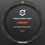 Volvo XC40 XC60 XC70 XC90 S40 S60 S80 S90 V40 V60 V70 V90 C70 jaoks S&uuml;sinikkiust Nahast Auto Roolikate Autotarvikud