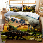 Juraaja Dinosauruse Tekikate Tyrannosaurus Rex Metsikud Olendid Kiskjad Voodipesukomplekt T&auml;is Queen King Pol&uuml;ester Tekikate EU single(135x200cm)