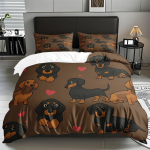 Taksi koer koomiksiga tekikatted, V&auml;rvilised koera voodipesukomplektid, Pol&uuml;ester tekkikate komplekt, Lemmiklooma koer kodu tekstiilid King Queen 100x135cm 2pcs&Duvet Cover