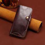 Ehtne nahast &uuml;mbris iPhone 17 Pro Max 5G 2026 jaoks Luksuslik kaane-rahakott-raamat Etui iPhone 17 Air Case iPhone17 Kaardiga klappkaas Case & Strap&iPhone Air punane