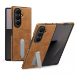 Traadita laadimisega magnetiline telefoni&uuml;mbris Samsung Galaxy Z Fold 7 6 5 4 3 jaoks Nahast &uuml;mbris Jalatugi Bracket Telefoni&uuml;mbris P&otilde;rutuskindel Galaxy Z Fold3 5G