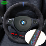 Kohandatud auto roolikatte punutis pehmest seemisnahast libisemisvastane BMW E90 Pack M Sport M3 E91 E92 E93 E87 E81 E82 E88 X1 E84 jaoks