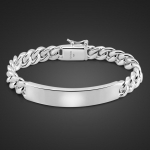 925 Sterling H&otilde;be Curb Kuuba L&uuml;liga Kett 10mm K&auml;ev&otilde;rud Meestele Naistele Randmekett Ehted Klassikalised Kingitused Itaalia Disain K&auml;ekett 20 h&otilde;be