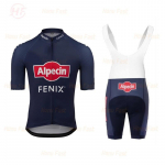 Meeste l&uuml;hikeste varrukatega hingav kiiresti kuivav rattas&auml;rk Team Edition Alpecin Fenix stiilis rattariided XS