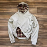 DRIPX Unisex Ameerika Hip-Hopi Ruuduline Prindiga Lai Huppar Y2K Pullover S&uuml;giseks Talveks Meestele Naistele S white