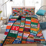 Moodne R-RADIOHEAD B&auml;ndi Tekikott Komplekt Voodipesu Komplekt Lapsed Poiss T&uuml;druk &Uuml;li&otilde;pilaselamu 2/3-osaline komplekt &Uuml;he- v&otilde;i Kahekohaline Suurus kingitus 260x240cm