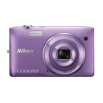 Nikon COOLPIX S3500 Digikaamera, Orhideelilla - 20,1 MP, 7x optiline suum, 26 mm lainurk, vibratsiooniv&auml;hendus, 2,7 LCD