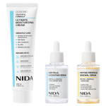 NIDA nooruslik klaassnahk nahahoolduskomplekt niisutav kreem ja seerumid 100ml + 50ml + 50ml 1set white