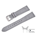 Kvaliteetne kiirvabastusega seemisnahast kellarihm Vintage Klassikalised nahkrihmad 18mm 19mm 20mm 22mm 22mm gray