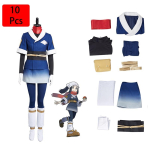Pokemon Legends Arceus Akari/rei Cosplay Kost&uuml;&uuml;m &Uuml;likonna Komplekt K&otilde;rge Kvaliteet Ja Elastne Akari-L blue