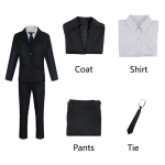 Anime Denji Hayakawa Aki Cosplay Chainsaw Man Cosplay Kost&uuml;&uuml;mid Denji Hayakawa Aki &Uuml;likond &Uuml;likond Parukas Halloweeni Pidustus Cos T&auml;iskasvanud Mehed XL white