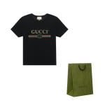 GUCCI Meeste Logo Pesutr&uuml;kiga T-s&auml;rk Must 440103-X3F05-1508 L black