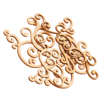 8Pack Suured puidust kujuga v&auml;ljal&otilde;iked MDF meisterdamine Kaunistused Kaunistused 90x45mm