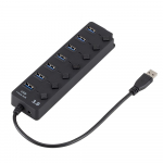USB 3.0 jaoturi 7 porti koos sisse-/v&auml;ljal&uuml;lititega kiire 5Gbps mikro