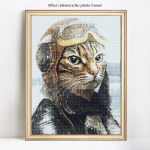 5D Teemantmaali Loomade Kassidega T&auml;is&uuml;mmargune Tikand Pilt Rhinestone Diamond 20X30