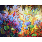 5D DIY Teemantmaal V&auml;rvilised lilled Tikand Mosaiik Ristpistes Rhinestone Dekoratsioon 20X30CM