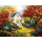 5D DIY Teemantmaaling Aiamaja tikand Mosaiik Ristpistes Rhinestone Decor 20X30CM