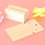 Naturaalsest puidust k&otilde;rvar&otilde;ngahoidja alus, ehete organiseerija vitriin S S