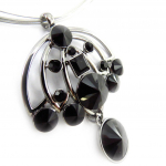 Les Tr&eacute;sors De Lily [J5423] - Collier Cr&eacute;ateur 'Sissi' noir must