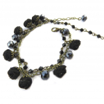 Les Tr&eacute;sors De Lily [P0809] - Bracelet artisanal 'Les Antoinettes' noir (fait main) must