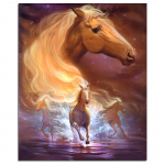 Dream Need Run Tasuta 5D DIY teemantmaali hobune t&auml;isringi teemanttikandid 20X30CM