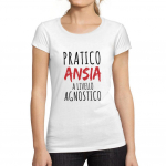 ULTRABASIC&reg; - Femme Graphique Pratico Ansia T-s&auml;rk Cadeau Idees Tee S valge