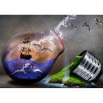 5D Teemantmaal Abstraktne Pirn-purjekas Ristpiste komplekt Teemanttikandid 20X30CM