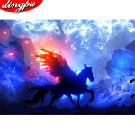 T&auml;ispuurimise &uuml;mmargune teemantmaal 5D maastiku teemantkunst tikandid mosaiik kodukaunistus 20X30CM