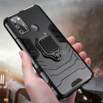 Luksuslik p&otilde;rutuskindel armor pehme &uuml;mbris Samsung Galaxy A21S A51 A71 A50 A70 A91 A81 A01 A11 A31 A41 A30 A20 A10 S M30S M31 telefoni kaitseraua metallist r&otilde;nga kate Samsung Galaxy A01 must