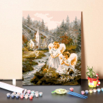 DIY maalimine numbrite j&auml;rgi Hobid Kunst K&auml;sit&ouml;&ouml; Numbrite maalimine Digitaalne &otilde;limaal Kodukaunistus 40x50cm no frame